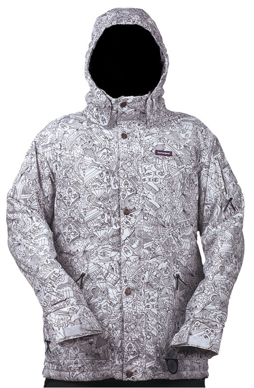   Blend Puffy Snowboard Jacket BLAST White Mens Large 2009  