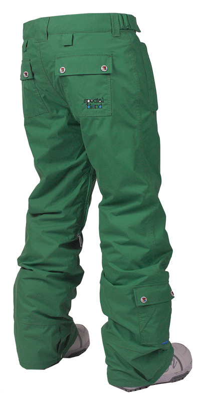   Removable Liner Snowboard Pants Unity Green Womens Medium 2009